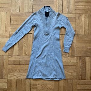 Athleta Gray Ribbed Knit Dress
